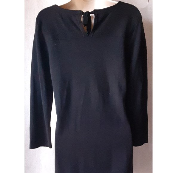 Women's Chelsea &Theodore long tunic with back slit/ bow closure,3/4 sleeves, M - Picture 5 of 11